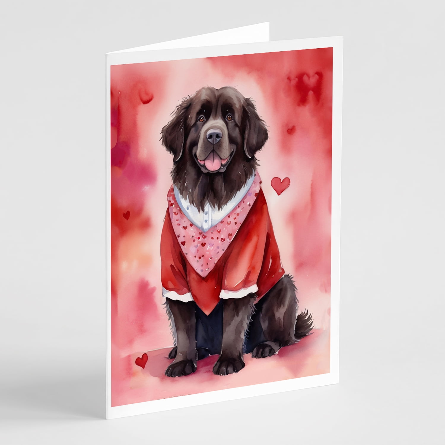 Newfoundland My Valentine Greeting Cards Pack of 8 7 in x 5 in
