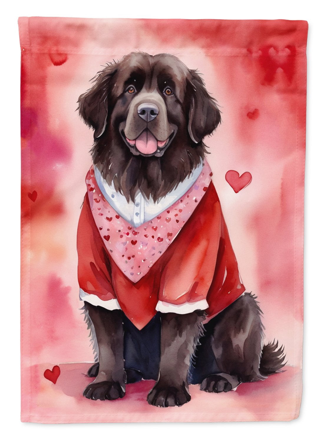 Newfoundland My Valentine House Flag 28 in x 40 in