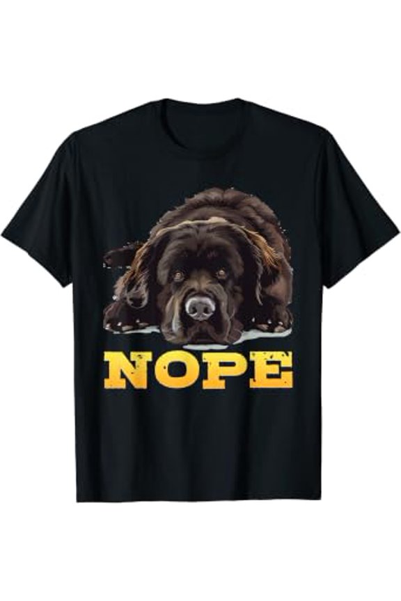 Newfoundland Nope Stubborn Newfie Funny Dog Owners T-Shirt