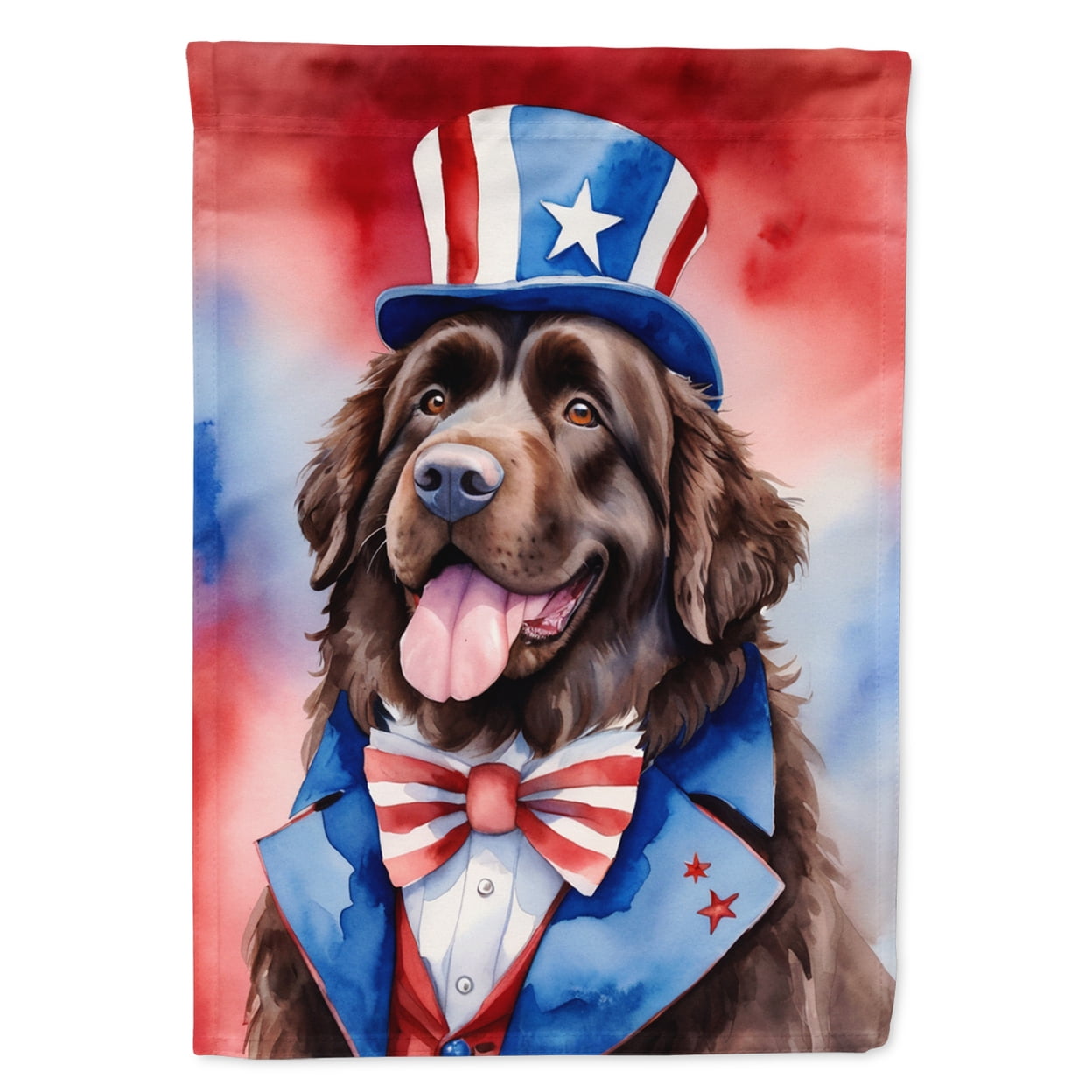 Newfoundland Patriotic American House Flag 28 in x 40 in