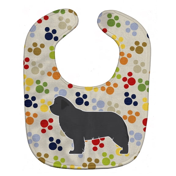 Newfoundland Pawprints Baby Bib