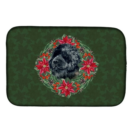 Newfoundland Poinsetta Wreath Dish Drying Mat