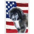 thumbnail image 1 of Newfoundland Puppy Patriotic Flag Canvas House Size, 1 of 1