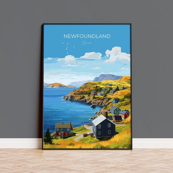 Newfoundland Travel Poster, Travel Inspired Home, Office, Gallery Wall ...