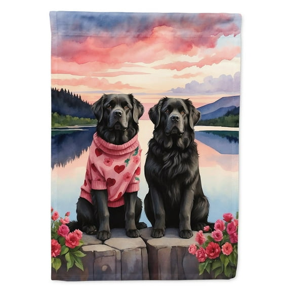 Newfoundland Two Hearts Garden Flag 11.25 in x 15.5 in