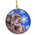 thumbnail image 1 of Newfoundland Winter Snowflake Holiday Ceramic Ornament, 1 of 1