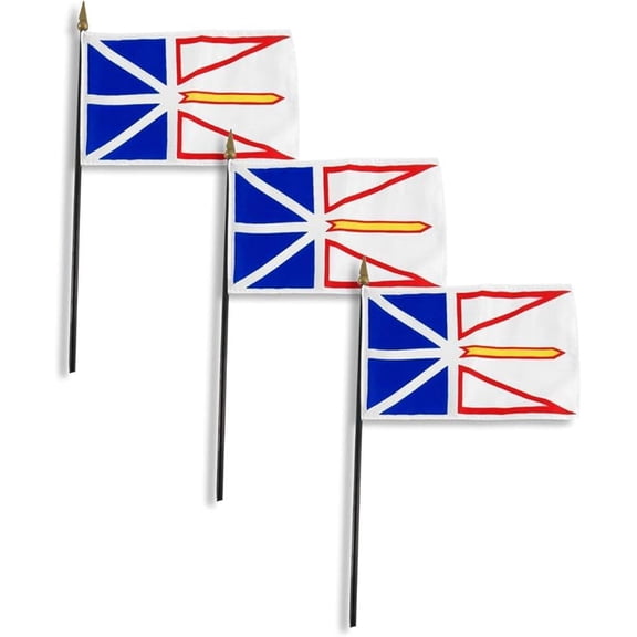Newfoundland flag 4 x 6 inch - 3 PK