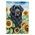 thumbnail image 1 of Newfoundland in Sunflowers Garden Flag 11.25 in x 15.5 in, 1 of 5
