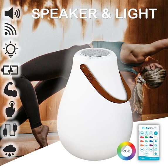 Newgarden Kurby 15” Portable Bluetooth Workout Speaker, Light, Carry Handle, RGB, Weatherproof IPX5
