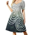 thumbnail image 1 of Newgrange Entrance Stone Triple Spiral Celtic Triskelion Celtic Symbols Sleeveless Dress Woman dresses, 1 of 6