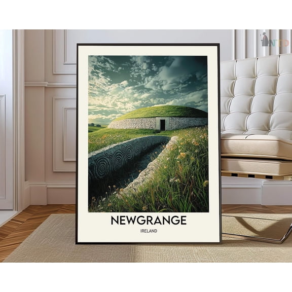 Newgrange Ireland Ancient Poster, Unframed Paper Poster 8x10in