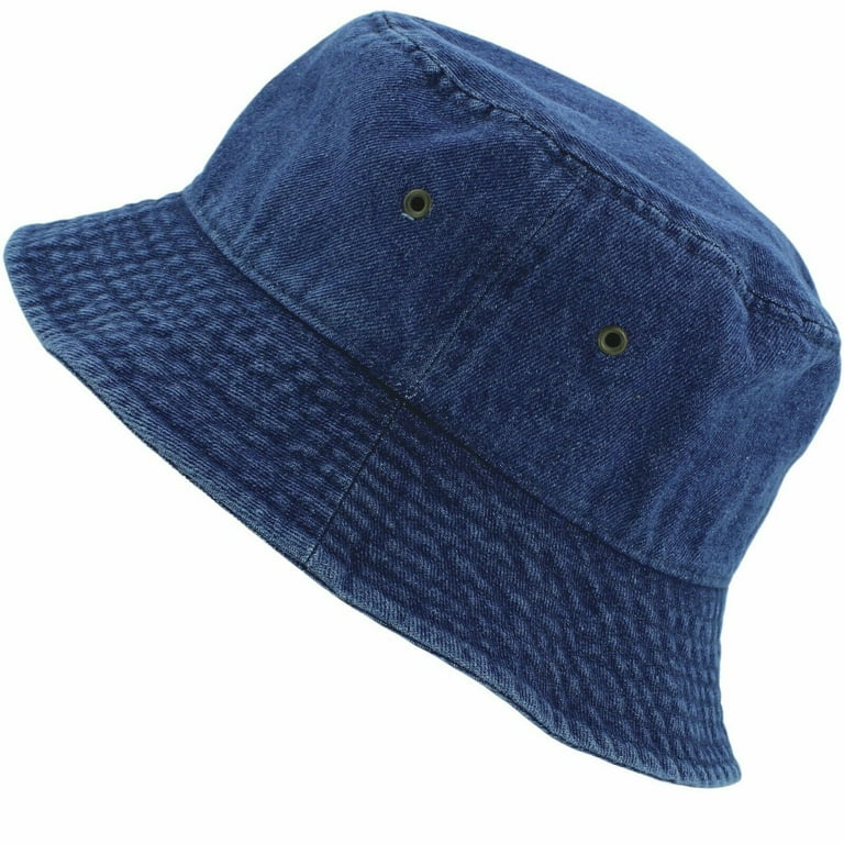 Newhattan Denim Bucket Hats, Solid Colors, Unisex, 100