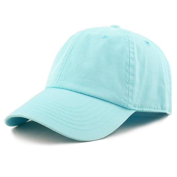Newhattan Plain 100% Cotton Hat Men Women Adjustable Baseball Cap