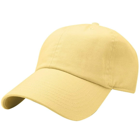 Newhattan Plain 100% Cotton Hat Men Women Adjustable Baseball Cap
