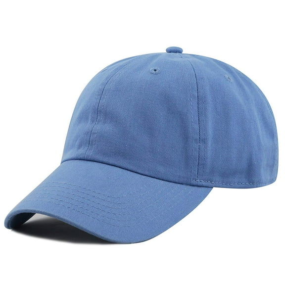 Newhattan Plain 100% Cotton Hat Men Women Adjustable Baseball Cap