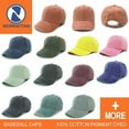 thumbnail image 1 of Newhattan hats 100% cotton solid colors pigment dyed baseball caps, 1 of 6