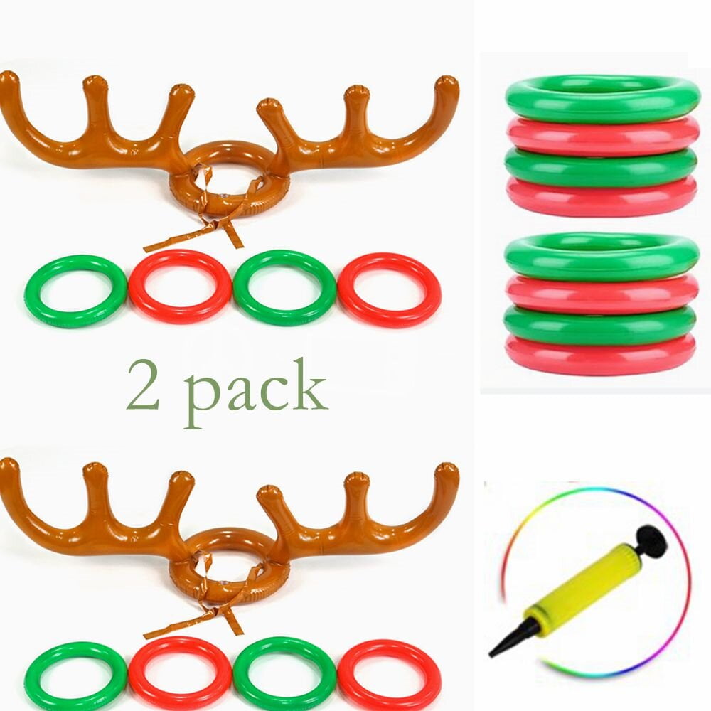 Newhomestyle 2 Set Inflatable Reindeer Antler Game, (2 Inflatable