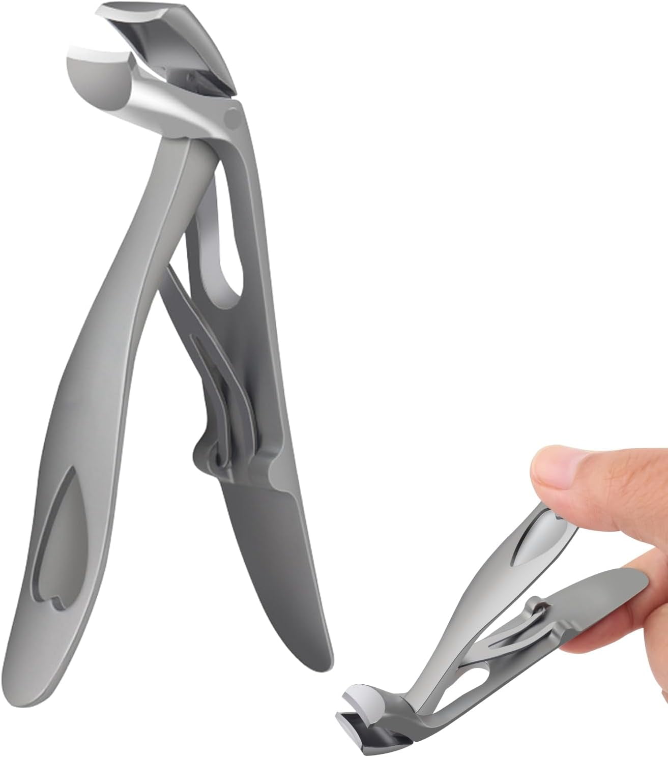 Newhomestyle Angled Head Nail Clippers for Seniors, Angled Bent Head