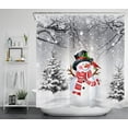 thumbnail image 1 of Newhomestyle Christmas Shower Curtain for Bathroom Decor, Winter Snowman in Snowy Forest Shower Curtains, Waterproof Durable Fabric Shower Curtain 72 x 72 inches, 1 of 7