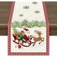 thumbnail image 1 of Newhomestyle Christmas Table Runner,Santa Claus Reindeer Christmas Table Runner Decor for Party Decor 13x72inch, 1 of 6