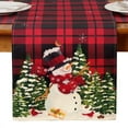 thumbnail image 1 of Newhomestyle Christmas Table Runner Snowman Red Table Runner for Home Party Decor 13x72inch, 1 of 7
