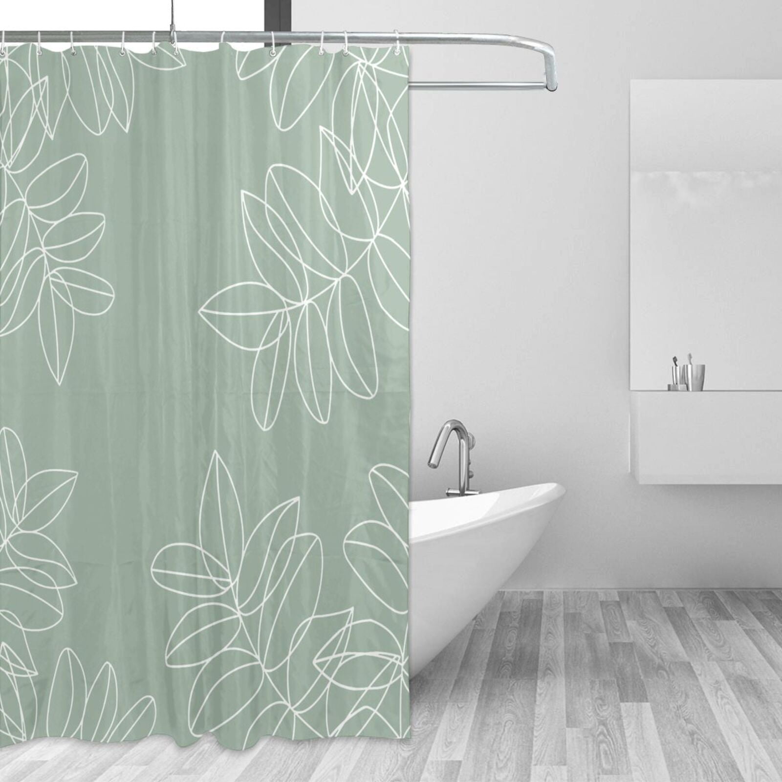 Newhomestyle Sage Green Waterproof Shower Curtains for Bathroom ...