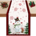 thumbnail image 1 of Newhomestyle Snowman Birds Christmas Table Runner，Merry Christmas Table Runners Seasonal Winter Xmas Holiday Kitchen Dining Table Decoration 13 x 72 Inch, 1 of 7