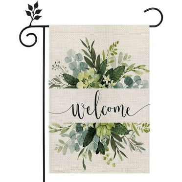 Newhomestyle Spring Floral Welcome Garden Flag 12×18 inch Double Sided Seasonal Outside Decor