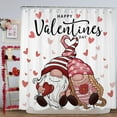 thumbnail image 1 of Newhomestyle Valentines Day Shower Curtain, 72"X72" Gnome Valentine Shower Curtain, Valentines Bathroom Decor, Happy Valentines Day Bathroom Set with Hooks, Cortinas de Baño de San Valentin, 1 of 7