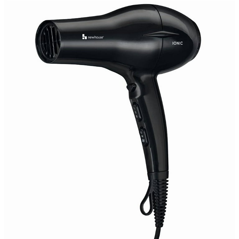 Newhouse 125V 1875W Black Ionic Tourmaline Hair Dryer with Hanging