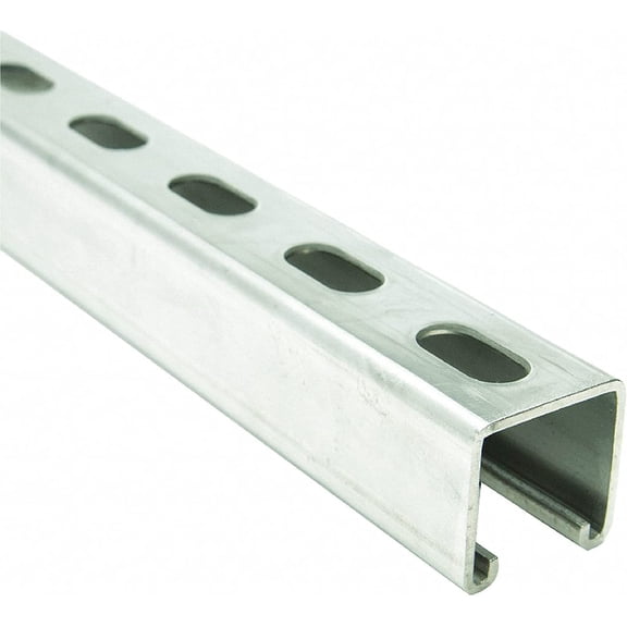 Newhouse Electric 1-5/8 in. 12 Gauge Metal Strut Channel with Slotted Back, Electro-Galvanized | 4ft. (SC12-4-EG)