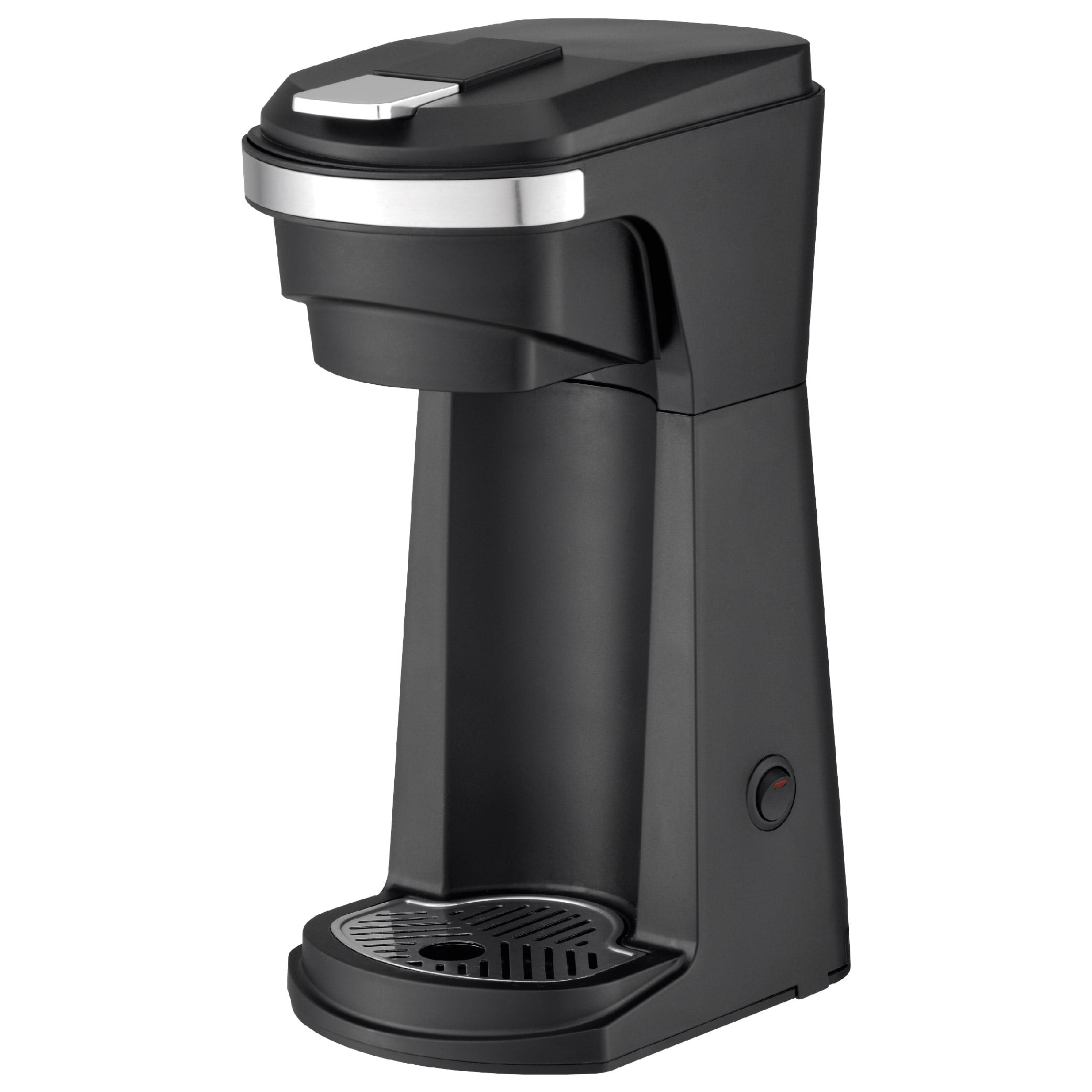 Newhouse Hardware Single-Serve Coffee Maker with Reusable Pod, K-Cup Compatible, Adjustable Strength, 14 oz Reservoir, Black (NHCM-001-K)