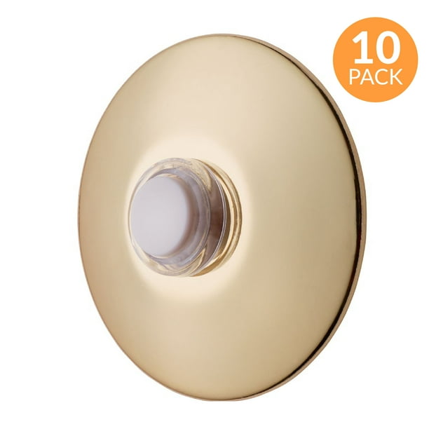 Newhouse Hardware Unlighted Polished Brass 21/2" Round Door Chime Push