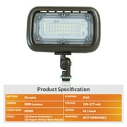 Newhouse Lighting 30W 3000L Non-Dimmable 120-277V Outdoor LED Weatherproof Wall Wash Light