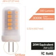 thumbnail image 1 of Newhouse Lighting G4-3020-4 20-Watt Equivalent G4 LED Bulb Halogen Replacement Light Bulb, Bi-Pin, Non-Dimmable - pack of 4, 1 of 5