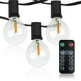 thumbnail image 1 of Newhouse Lighting LED G40 String Lights with Weatherproof Technology, 100W Dimmer with Wireless Remote Control, 50ft and 52 (50+2 free) LED Light Bulbs Included, 1 of 7