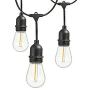 Newhouse Lighting Outdoor String Lights, Commercial Grade LED Hanging Lights, 25-Feet, 9 Light Bulbs Included (1 Free!)