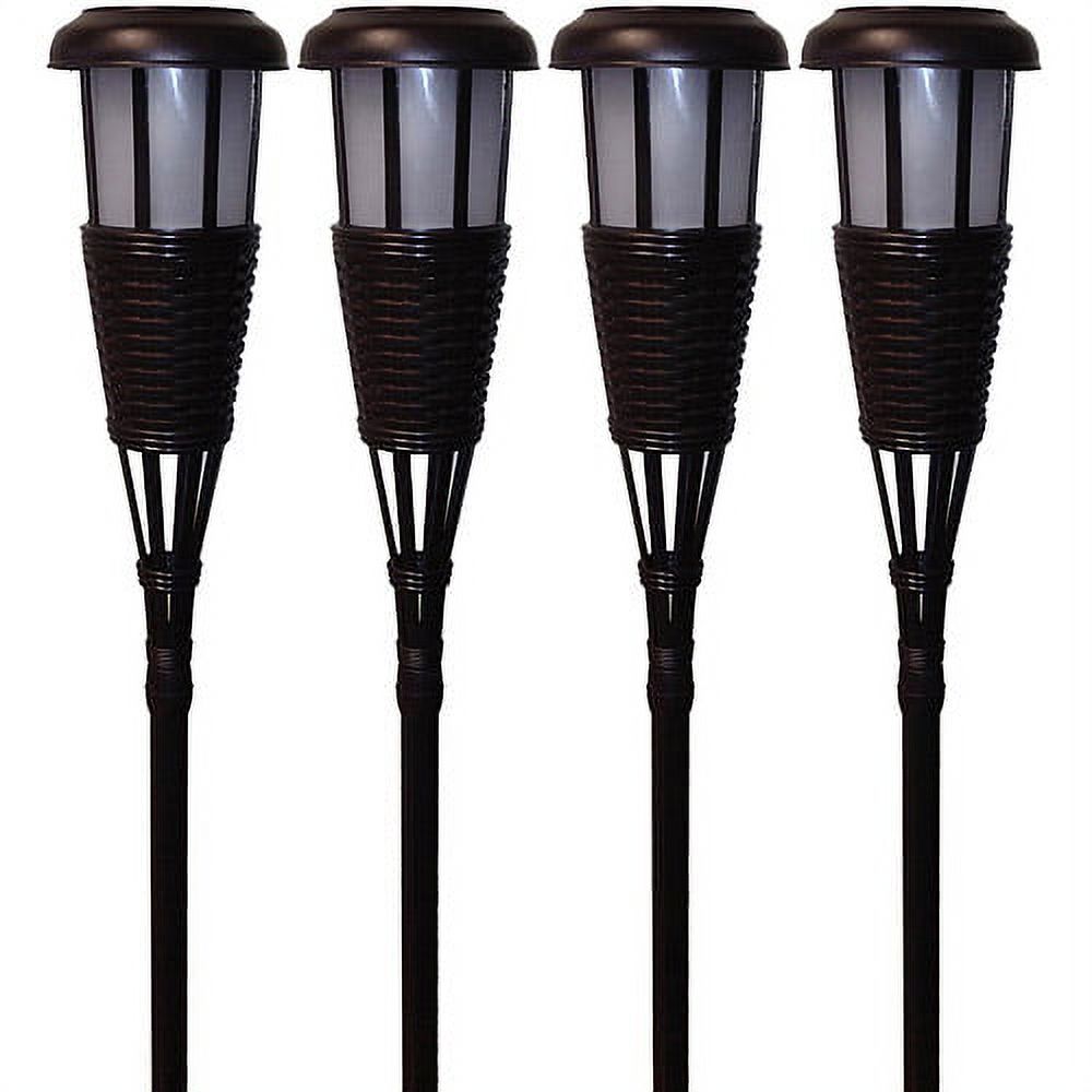 Newhouse Lighting Solar Flickering Island Torches, Dark Chocolate (Pack of 4) - image 1 of 4