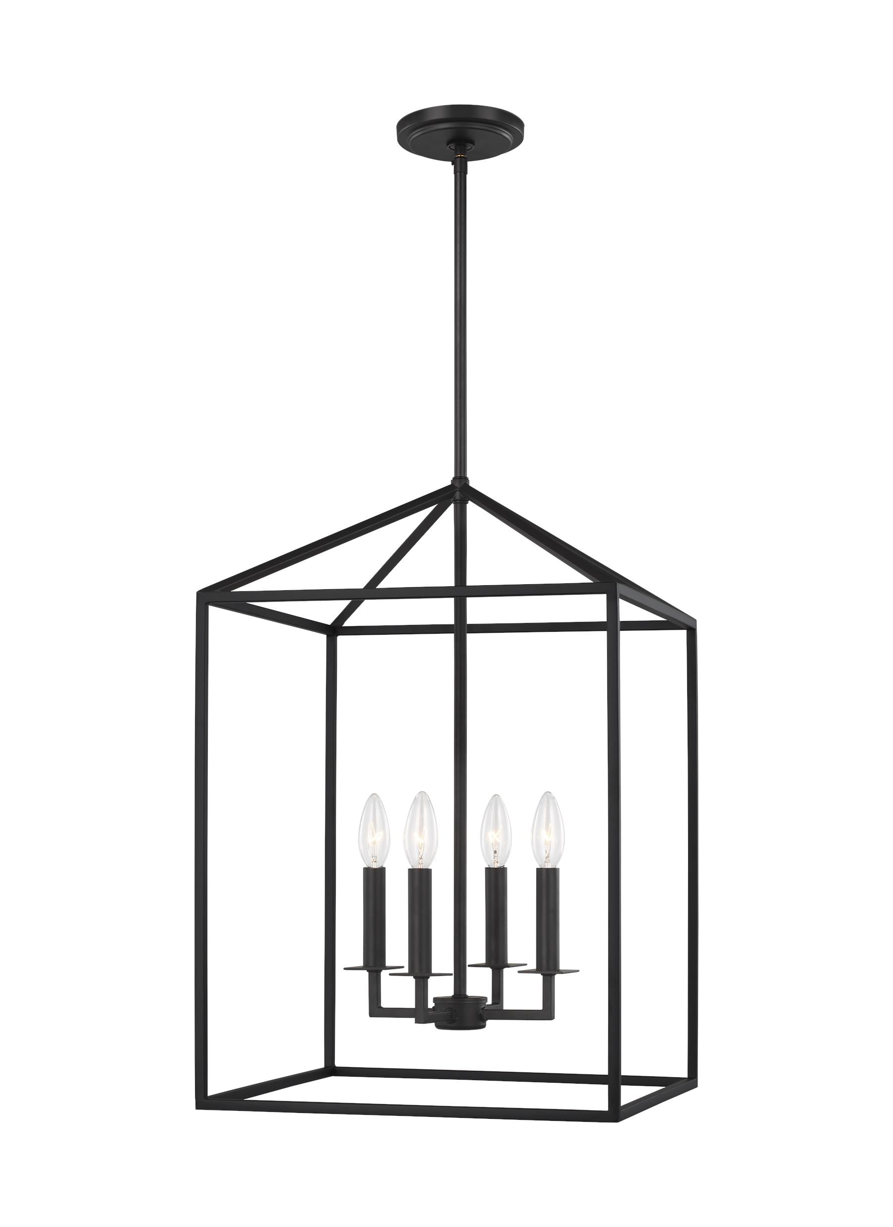 Midnight Black 15.5"W Island Pendant Light with Incandescent Candelabra