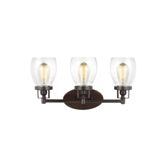 Newhouse Lighting Transitional Three Light Wall / Bath Vanity Style Light Fixture, Bronze