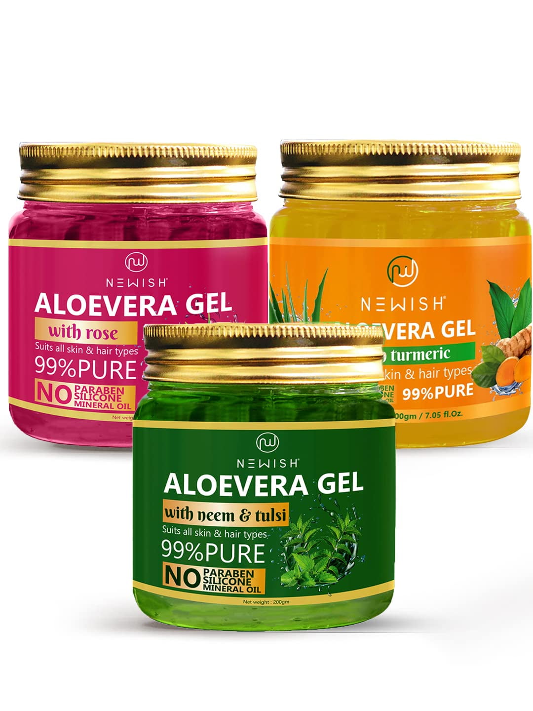 Newish Aloe Vera Gel For Face And Hair | 99% Pure Aloe Vera With Vitamin  E Gel For Skin And Hair Pack Of 3 - Walmart Business Supplies