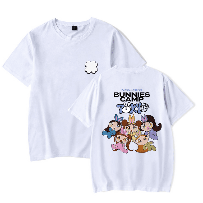 Newjeans Merch Tshirt Bunnies Camp New Cartoon Image tshirts 