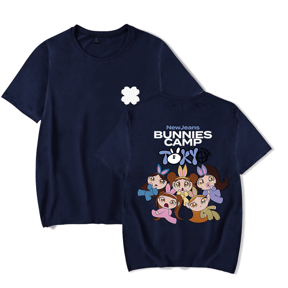 newjeans　BUNNIES CAMP 青 Tシャツ NEWJEANS BUNNIES CAMP TEE - A-KPOP