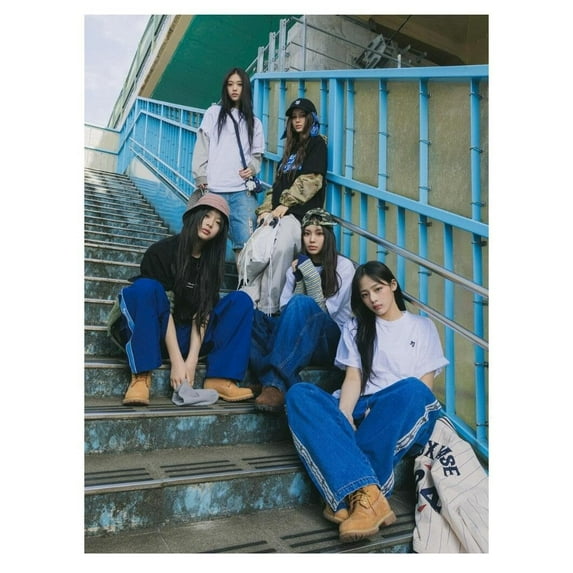 Newjeans Minji Hanni Danielle Haerin Hyein Double Single Supernatural Right Now Concept Photo Poster Music Poster K-Pop Home Decor For Living Room Aesthetic Kpop Female Girl Group