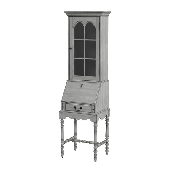 Butler Newlark 20 in. W Wood and Glass Traditional Secretary Desk - Powder Gray