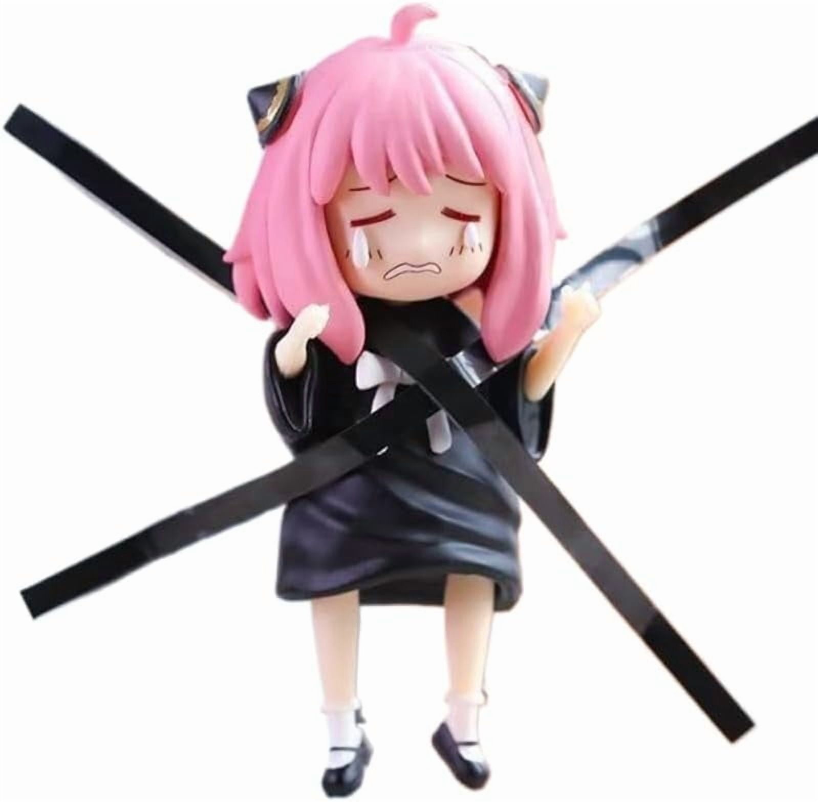 Newly Anya Figure Q Version Crying Anya Action Figures 11cm/4.3inch Handmade PVC Anime Manga Character Model Statue Craft Gifts