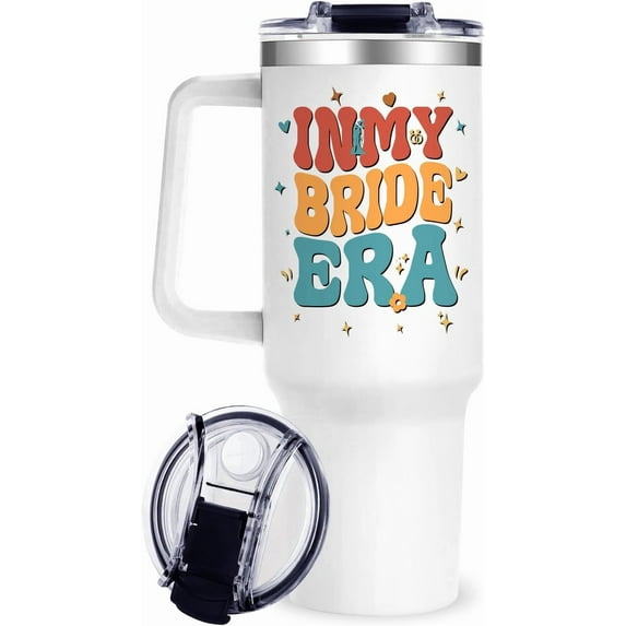 Newly Bride Gifts for Her from Fiance,Frieds,In My Bride Era 40oz Tumbler for Women,Congrats Brides Gifts for Brides to be Gift for Her on Valentines Day,Engaged Era