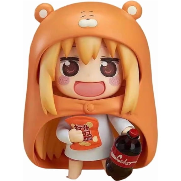 Newly DOMA Umaru Figure Cute Replacement Face Movable DOMA Umaru Action Figures 10cm/3.9inch Handmade PVC Anime Game Model Statue Craft Gift
