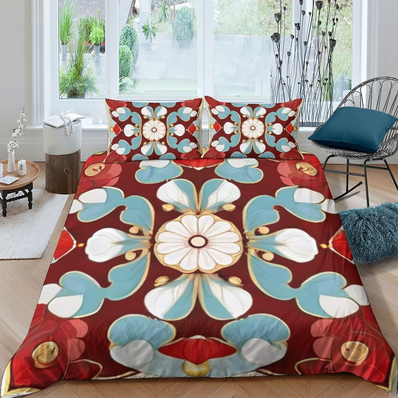 Newly Design Bedding Set Bohemia Quilt Cover Duvet Cover Set Adult Highend Home Textiles,Full