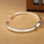 DOLSRINKSYS Newly Design Friends Forever Bangle Vintage Sterlings Silver Handshaking Friendship Opening Personality Bracelet